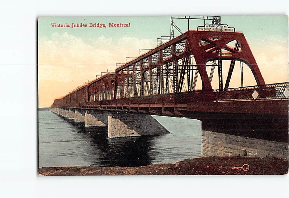 Postcard Victoria Jubilee Bridge Montreal Canada