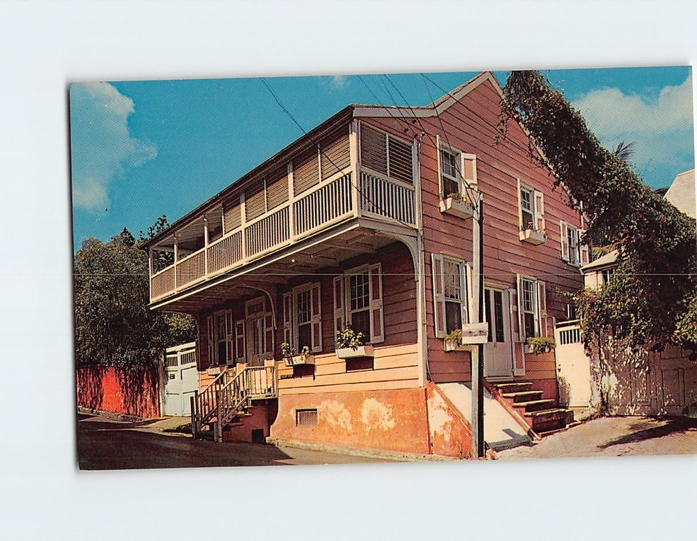 Postcard Balcony House Market Street Nassau Bahamas