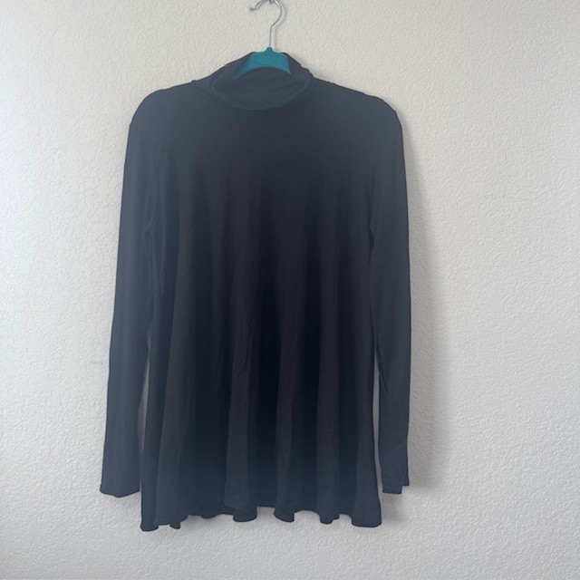 Shiela Rose Black Turtleneck Long Sleeve Tunic Top Women's Size L