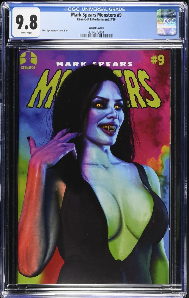 Mark Spears Monsters 9 CGC 9.8 Variant Cover B