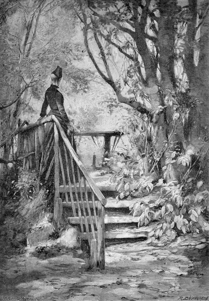 Black & White Lady enjoying nature view Decor Poster. Graphic Art Design. 4122