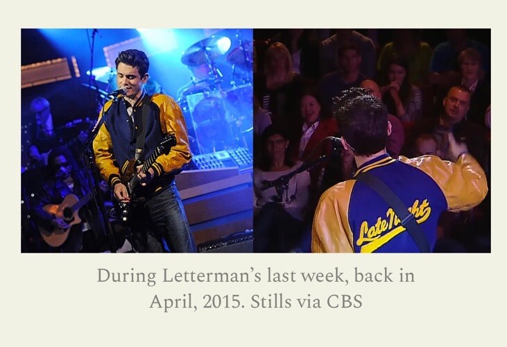 VTG 80s Late Night w/David Letterman Late Show Wool & Leather Varsity Jacket CBS
