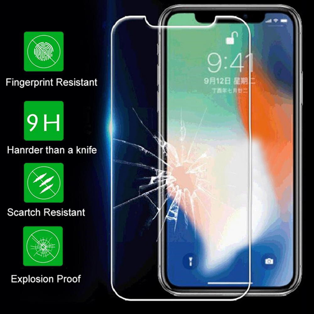2X Tempered Glass For Apple iPhone 14 Plus 13 12 11 SE XR XS Max Protective Film