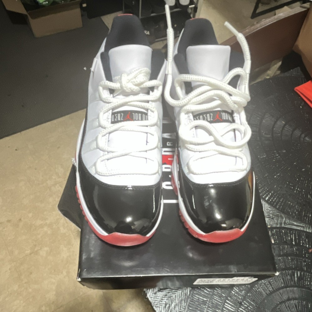 Jordan Air Jordan 11 Retro Low Concord-Bred Patent Leather White Black Red