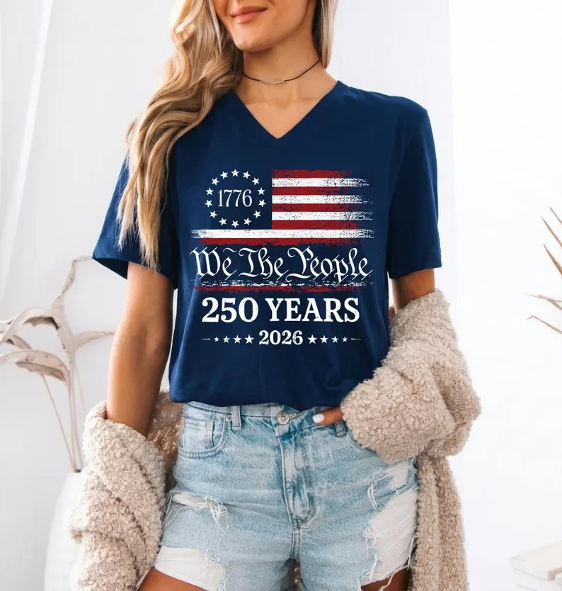 250th America Anniversary Shirt, US 250 Years T-shirt, Patriotic Tee with USA Fl