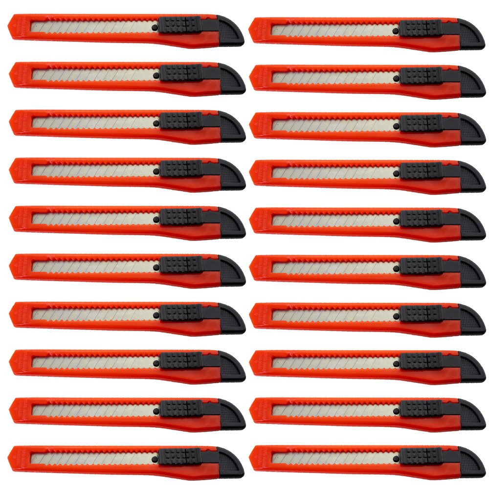 5 PK Bulk Small Orange Utility Knife Box Cutters Snap Off Blade 9MM Blade