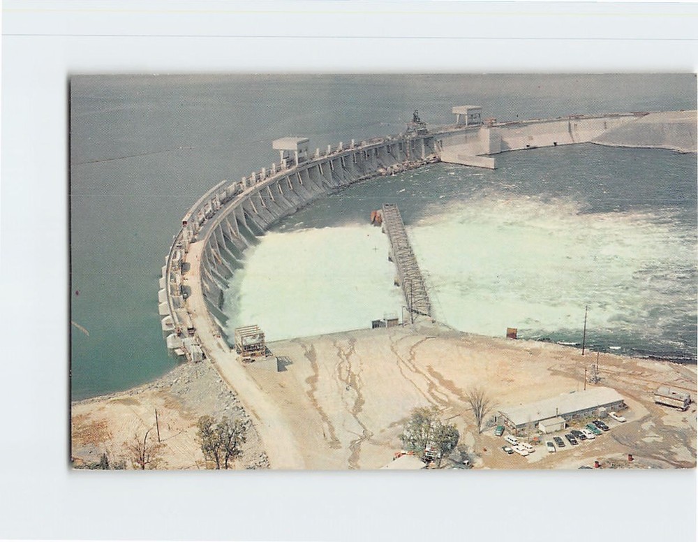 Postcard Aerial View Long Sault Control Dam New York USA North America
