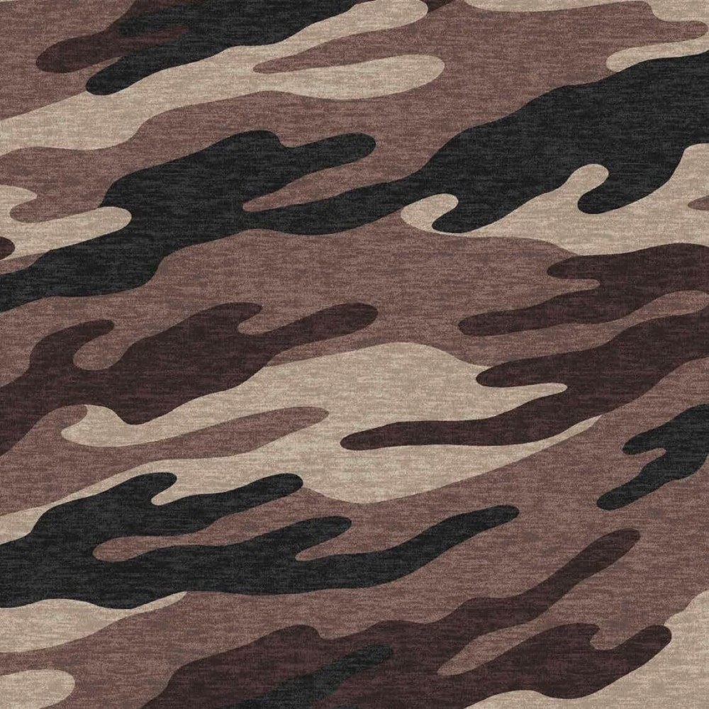 Camouflage Printed Stretch Hacci Spandex Brushed 2-Way Poly Fabric