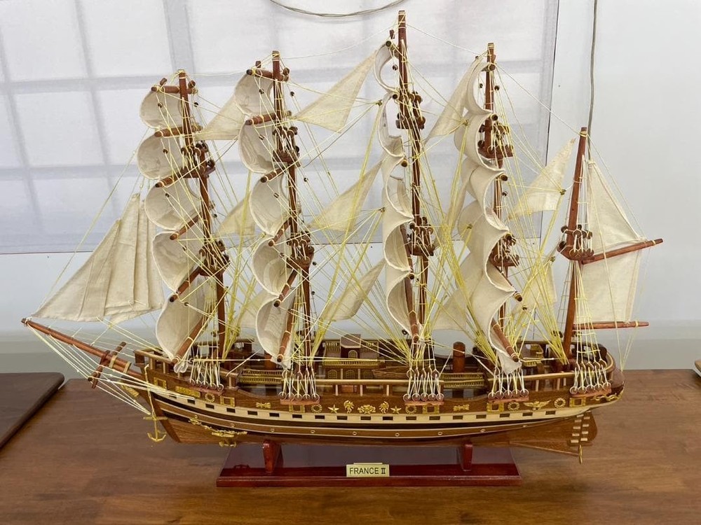 Sailing Model FRANCE II Limited Model Ship Model Ship Craftsman Handmade Boat Wa