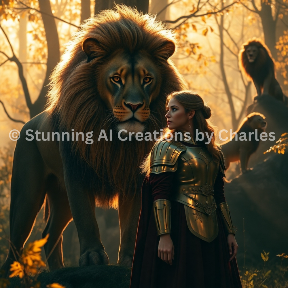 High-Res Digital Lion Wall Art Background Photo Image for Picture Perfect Wallpaper and Decor