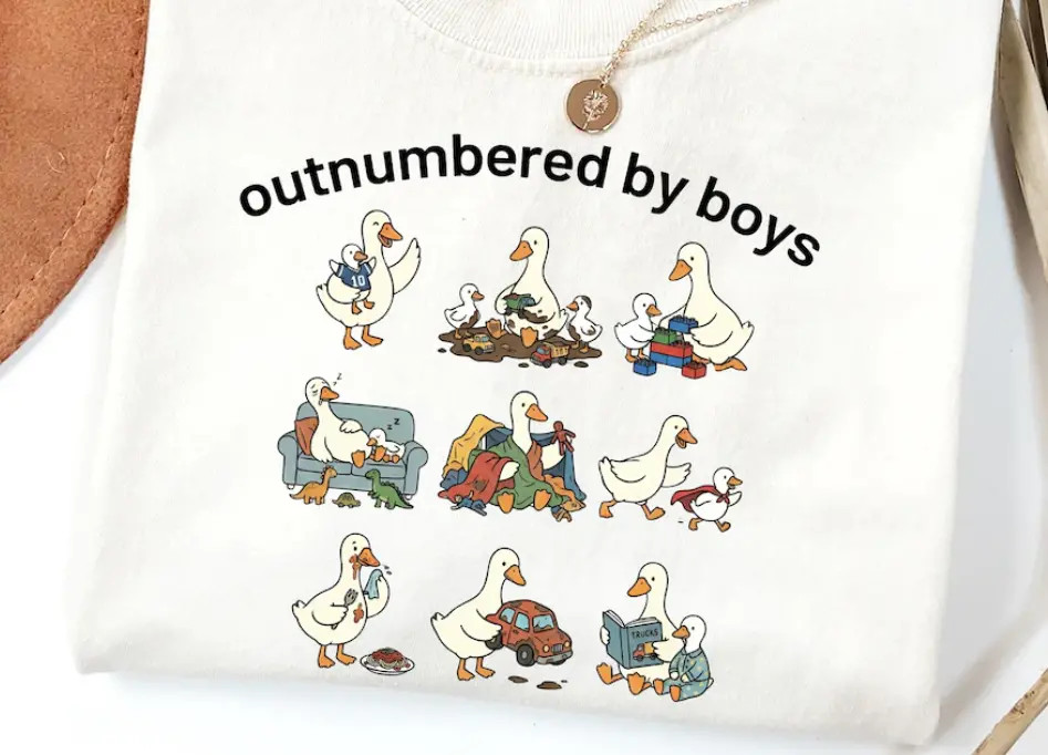 Funny Boy Mom Goose Shirt, Boy Mom Tshirt, Boy Mama Gift,Mothers Day