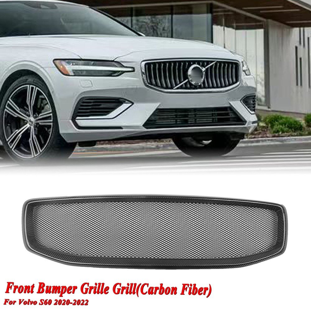 Carbon Fiber Front Bumper Grille Mesh for Volvo S60 2020-2022