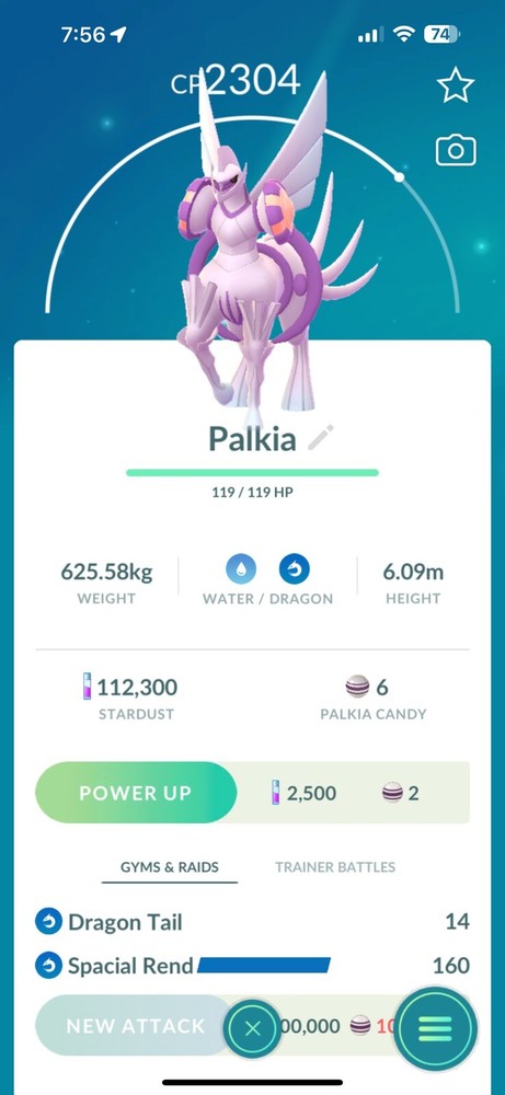 Pokémon GO Origin Palkia with Spacial Rend - Registered or 30-Day Friendship Trade  