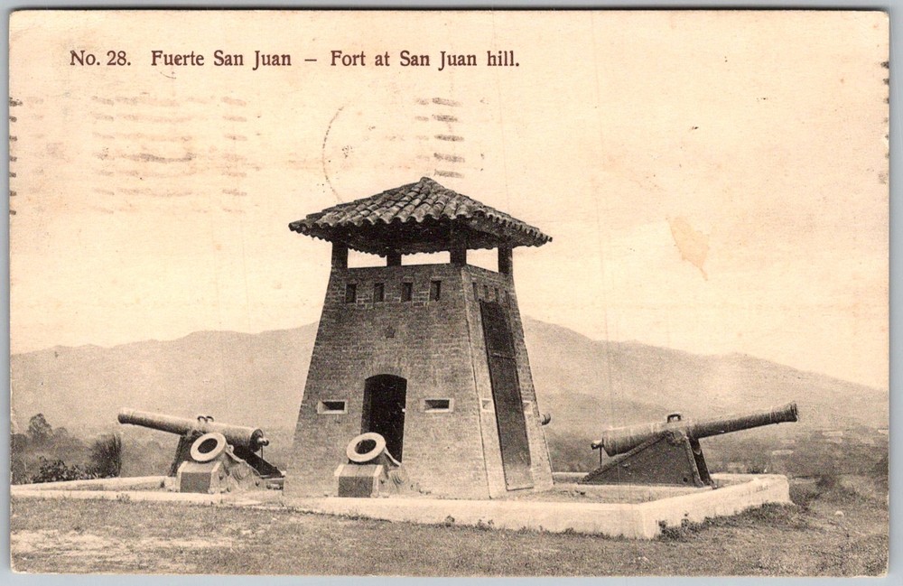 Antique Postcard Fort San Juan Hill Santiago DE Cuba, Cuba 1900s