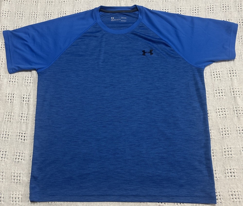 Under Armour Men's Blue Heatgear Loose Fit Short Sleeve T-Shirt large