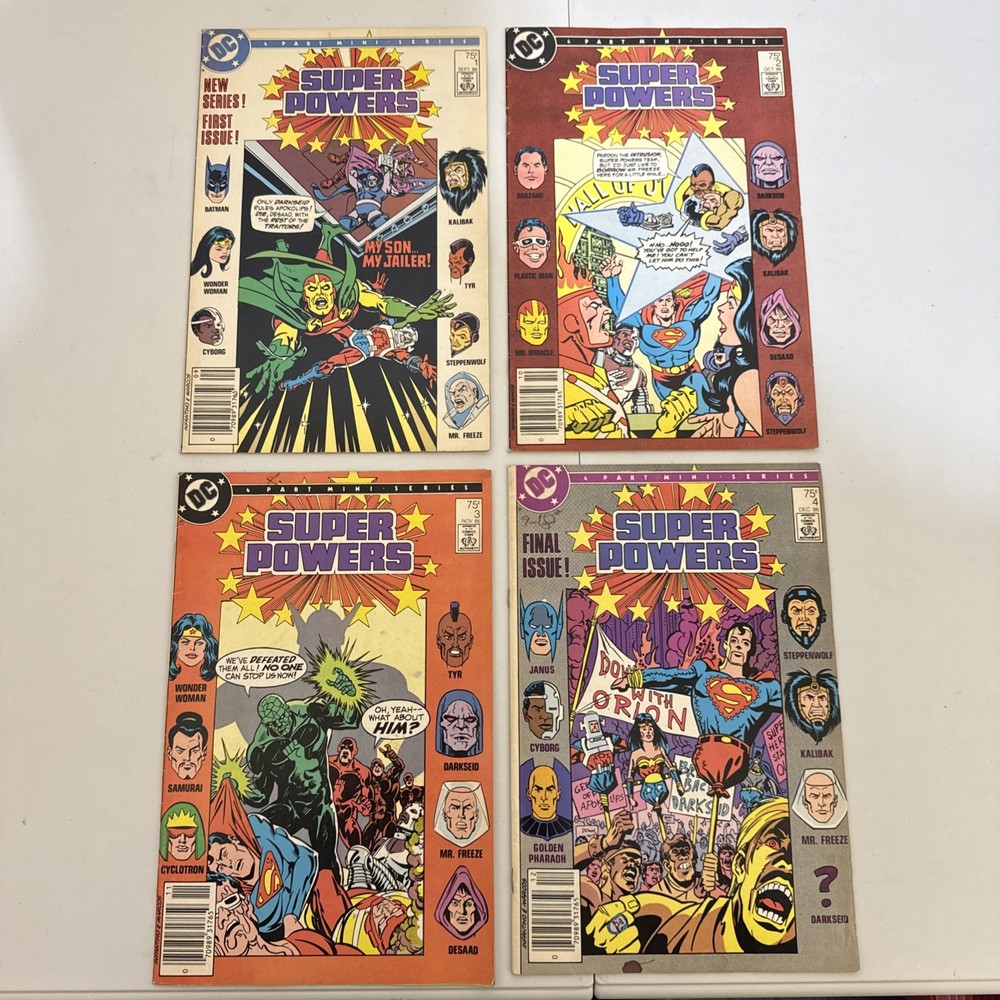 SUPER POWERS DC Comics 4 Part Mini Series 1986 Full Set #1-4