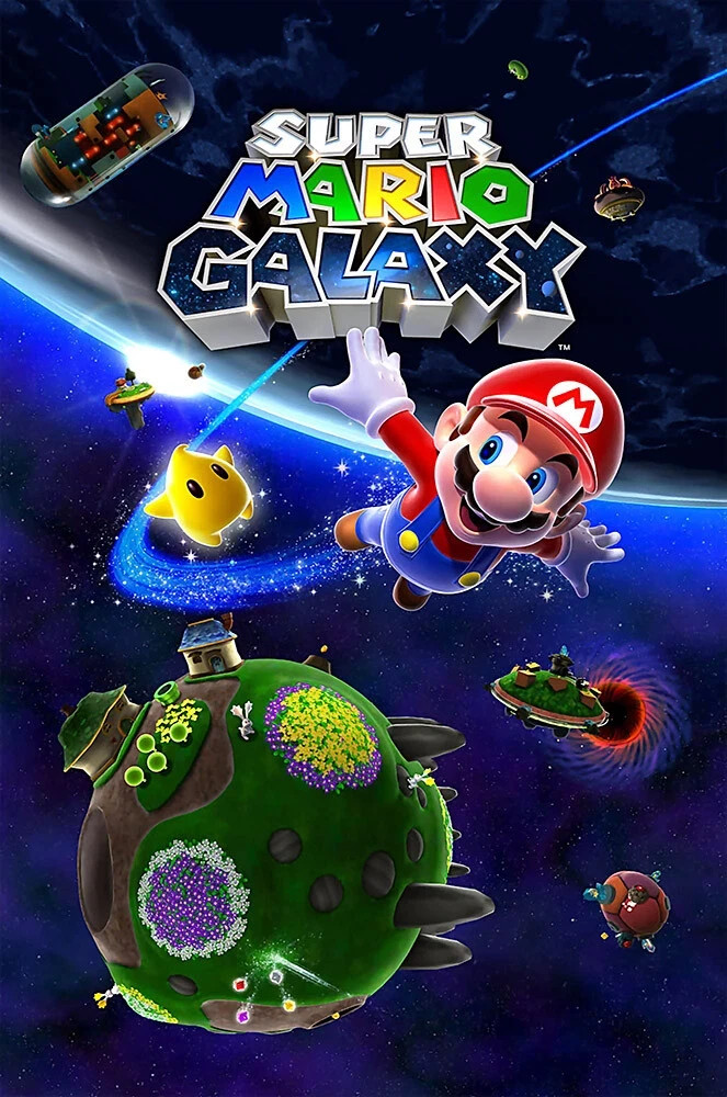 Super Mario Galaxy Nintendo Wii Premium POSTER MADE IN USA