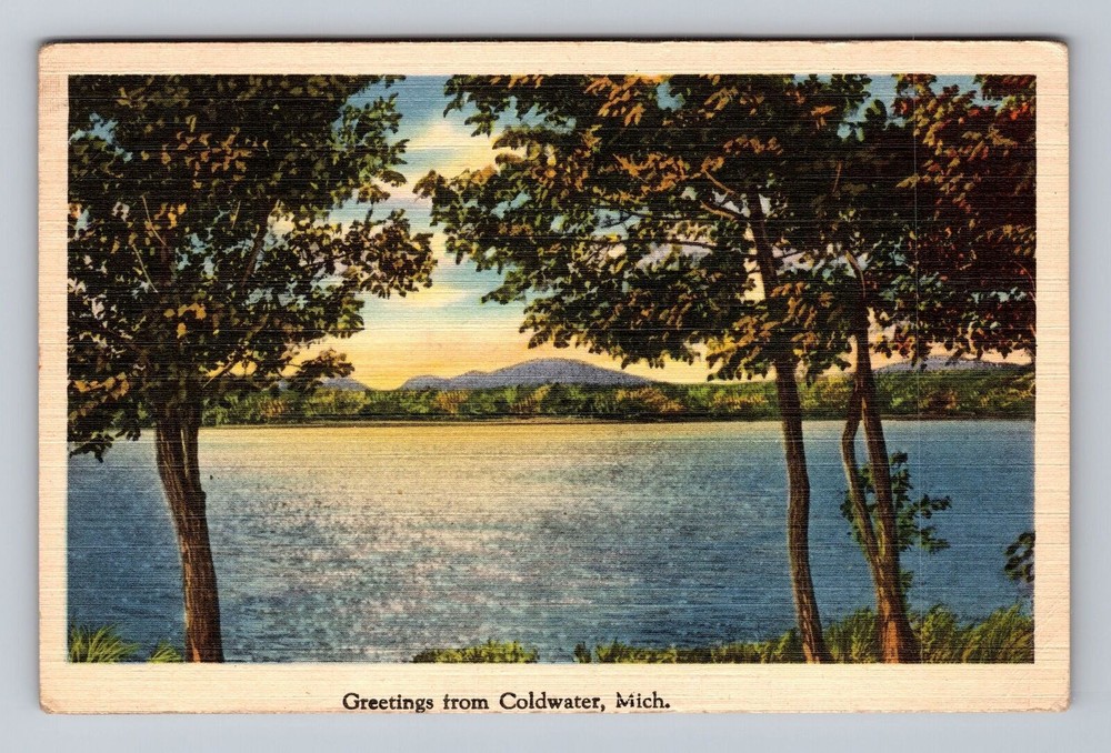 Michigan MI Cwater Scenic Greetings Vintage Postcard