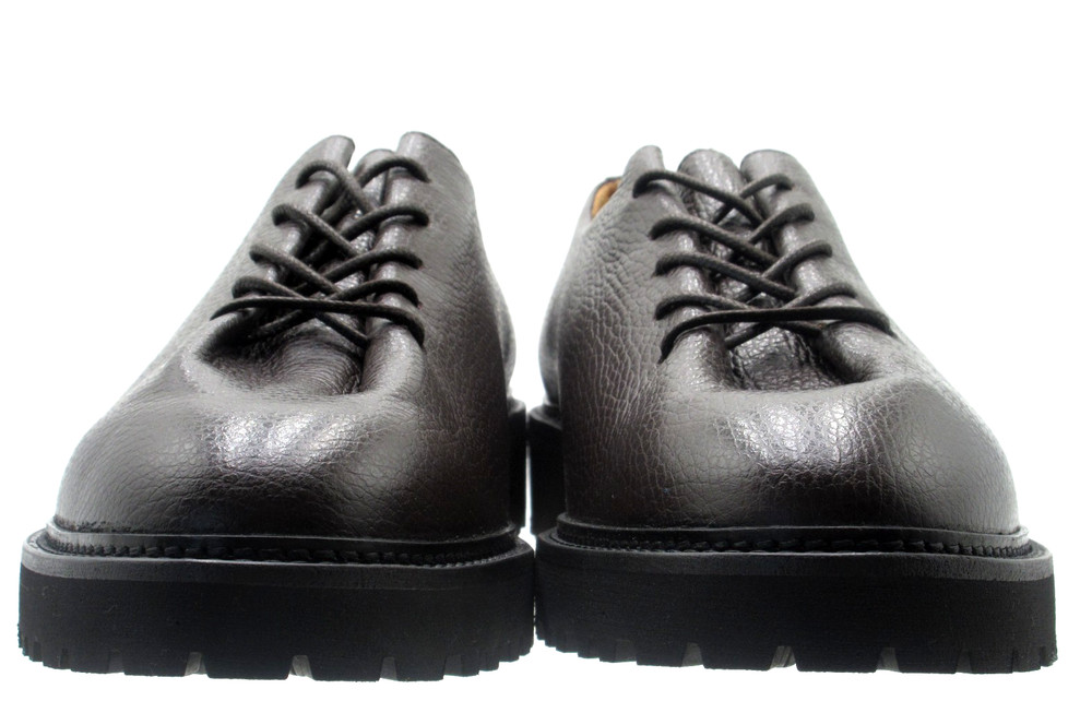 Men's NWOB Jaques Soloviere Edouard Lug Bold Dark Brown Oxfords Size 45 EUR/12US