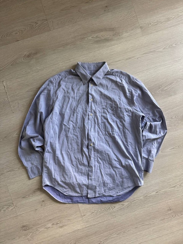 Vintage Giorgio Armani Le Collezioni Textured Woven Check Shirt Sz 42