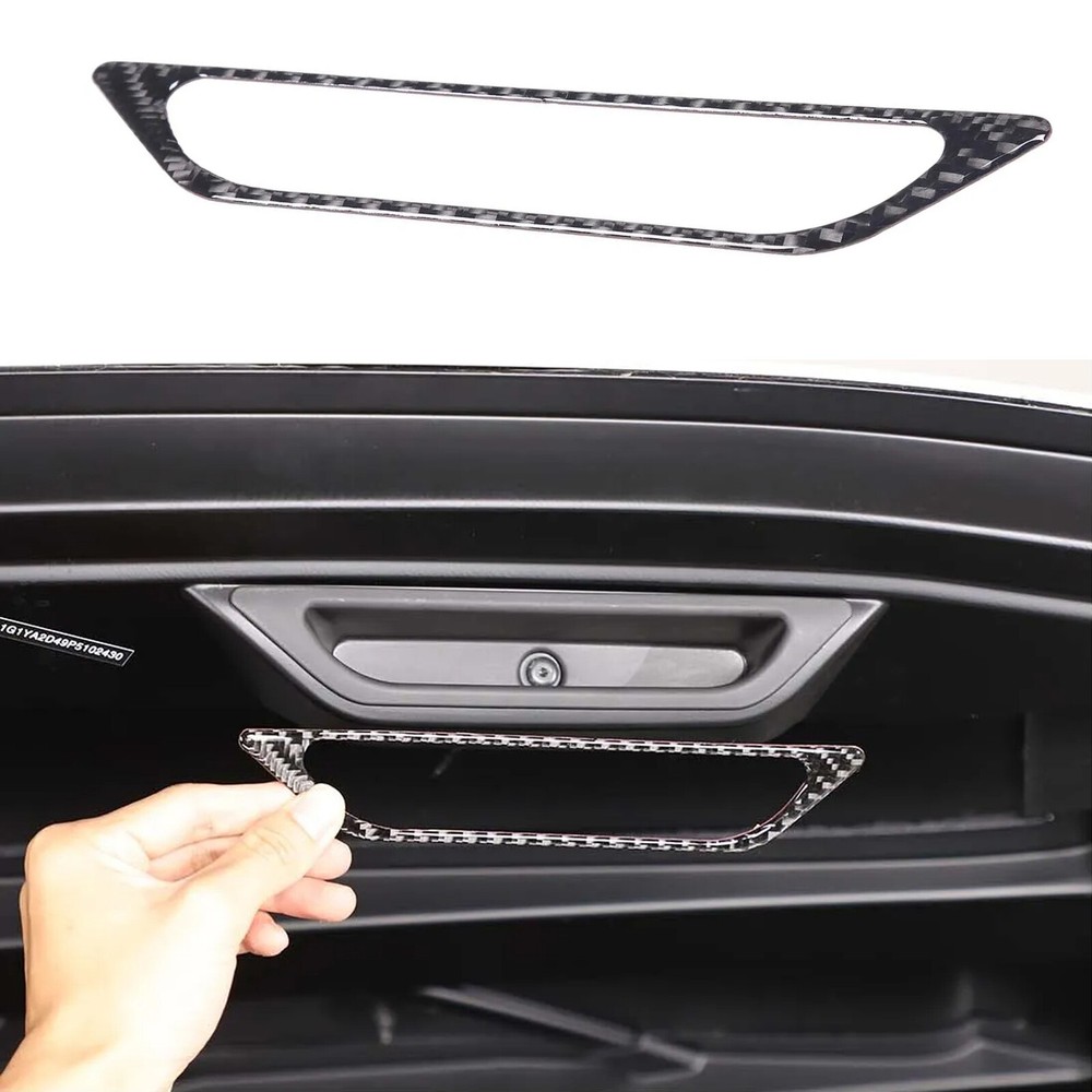 コルベットC8 20-23用カーボンファイバーエンジンコンパートメントハンドルトリムステッカーカバー