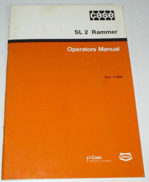 Case Vibromax SL 2 Rammer Operators/Owners/Maintenance Manual 9-6883 ORIGINAL!