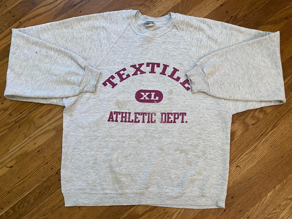 1980s Destroyed Gear For Sports TEXTILE Athletics Crewneck.XL/usa.paint Splots