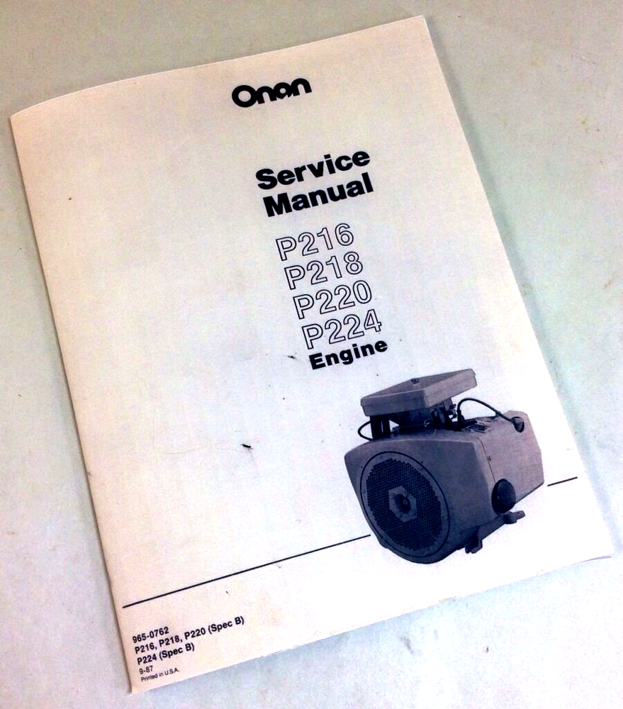Miller Bobcat 225 225G Welder Generator Onan Engine Service Manual Shop Service