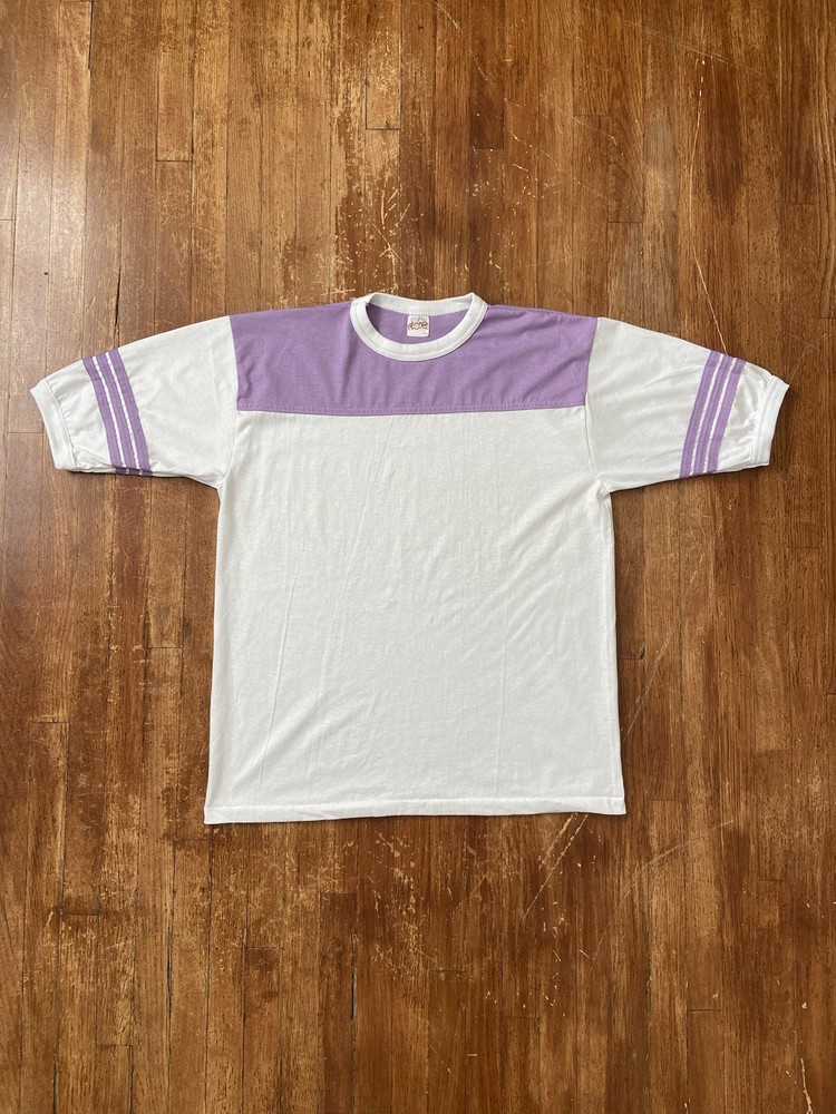 Deadstock Vintage 80s Single Stitch Classic Retro Ringer T-Shirt Adult XL USA