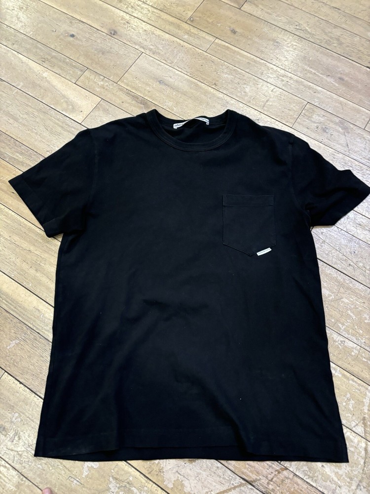 Size M/L - Alexander Wang Patch Cotton Pocket Shirt - Black