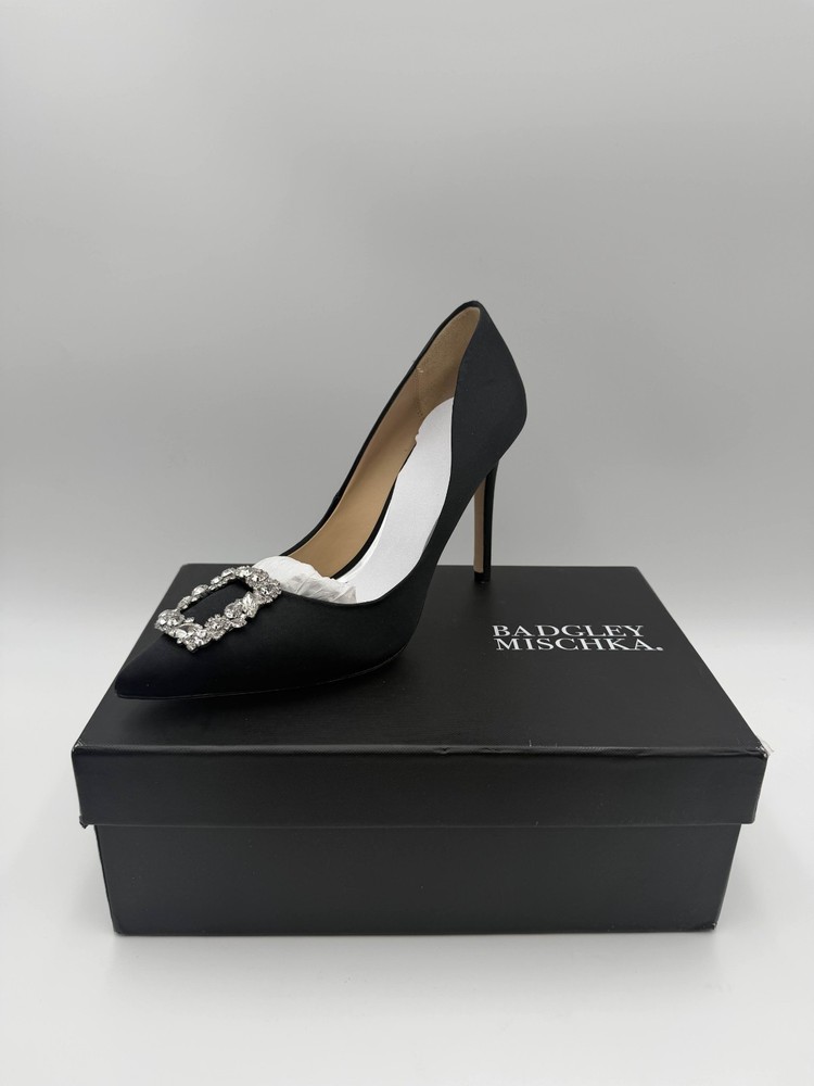 Badgley Mischka Black Pointed Toe Heels Pumps Women’s Size 10