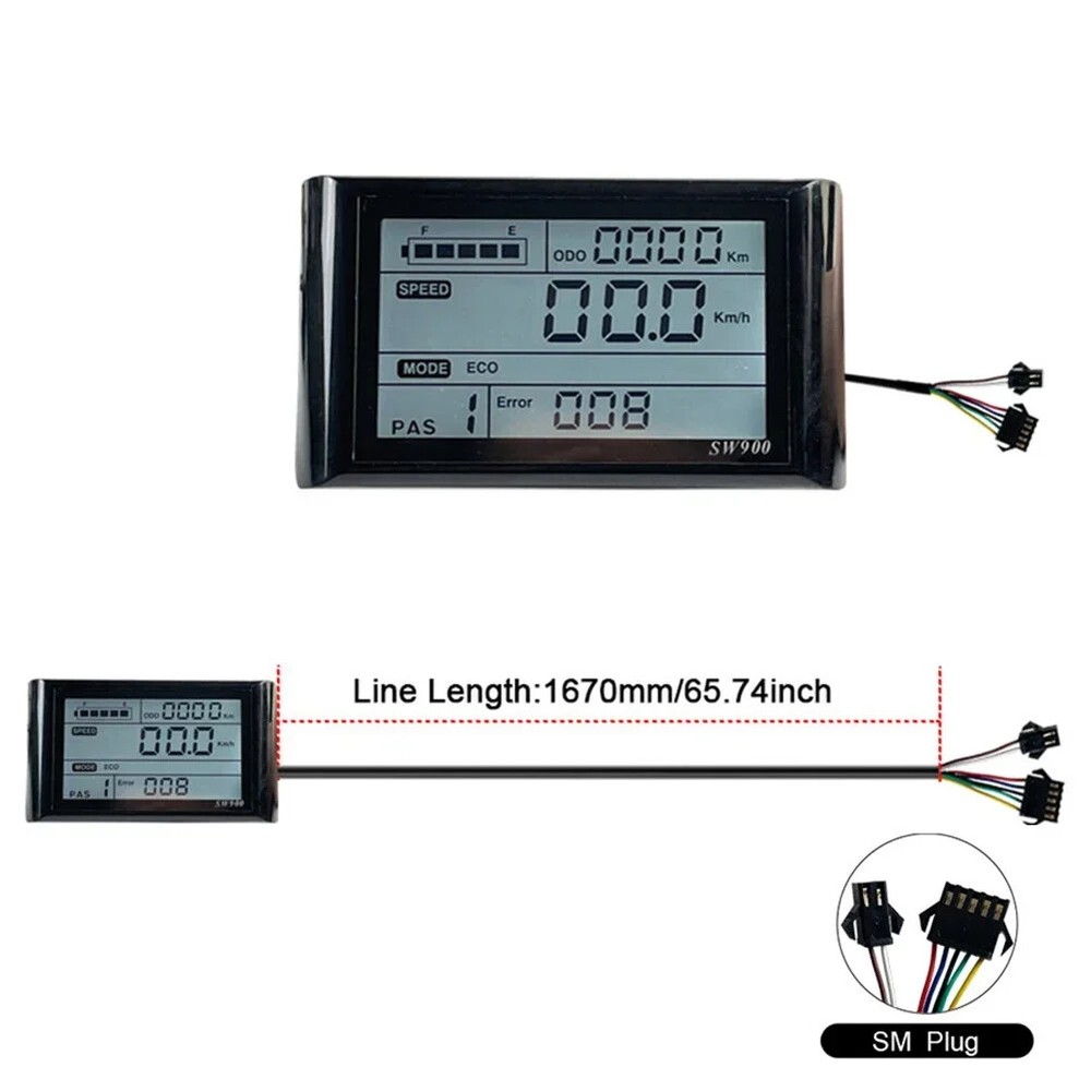 LCD Display SW900 Panel SM/ Waterproof Plug 24-48V Compatible With JN Controller