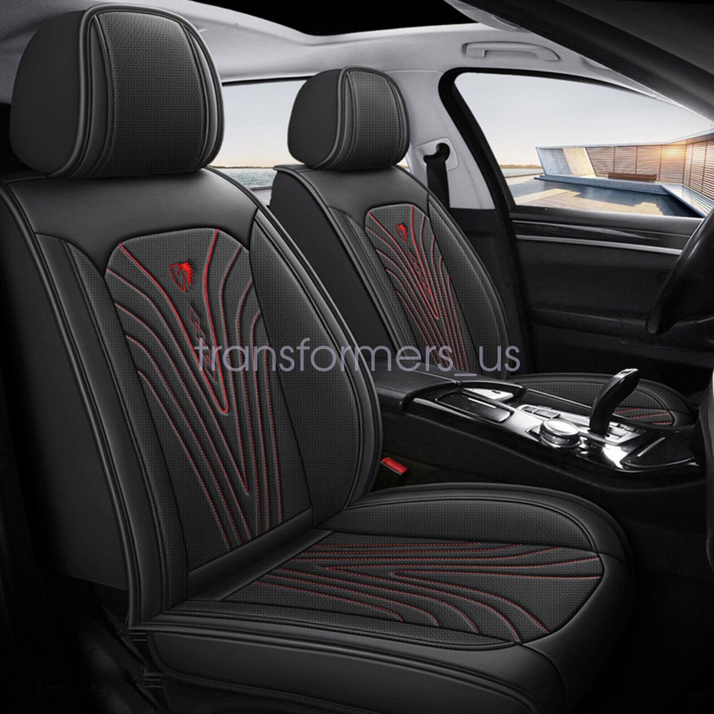 For Toyota Camry 2007-2023 Car Seat Cover Full Set Leather 5-Seat Front & Rear