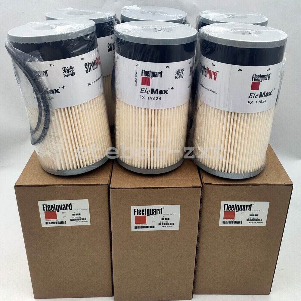 6 PCS GENUINE FS19624 Fleetguard Fuel Filter / Water Separator FITS Cummins NEW