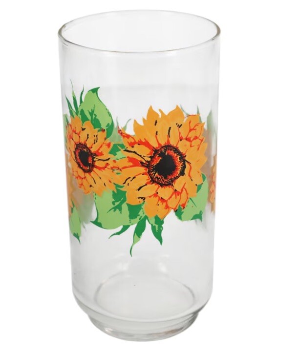 Sunflower Clear Tumbler Print - 473ml