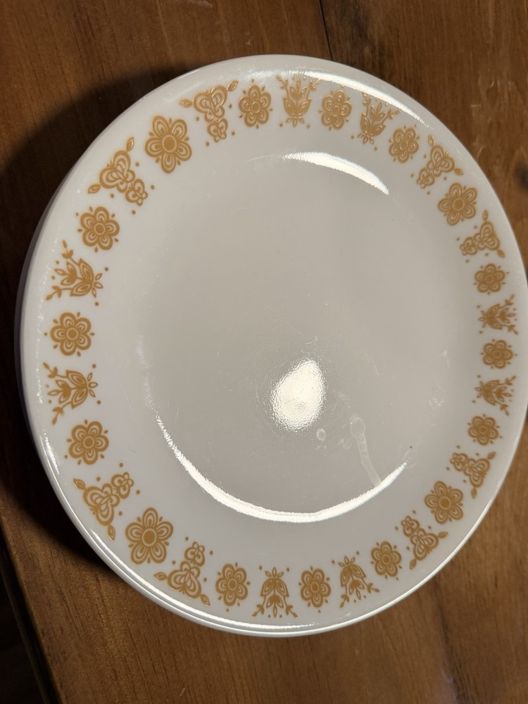 Corelle Butterfly Gold Dinner Plates 10.25” White Plate Sold Individually