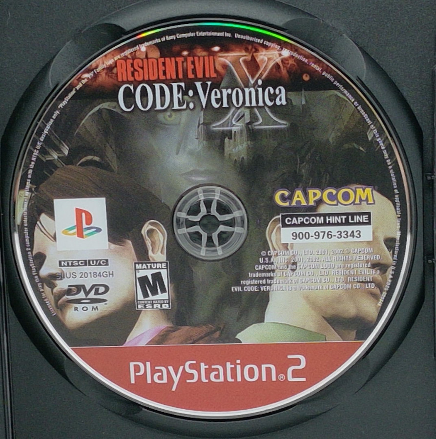 Resident Evil: Code Veronica X (Sony Playstation 2, PS2) - Disc Only & Tested