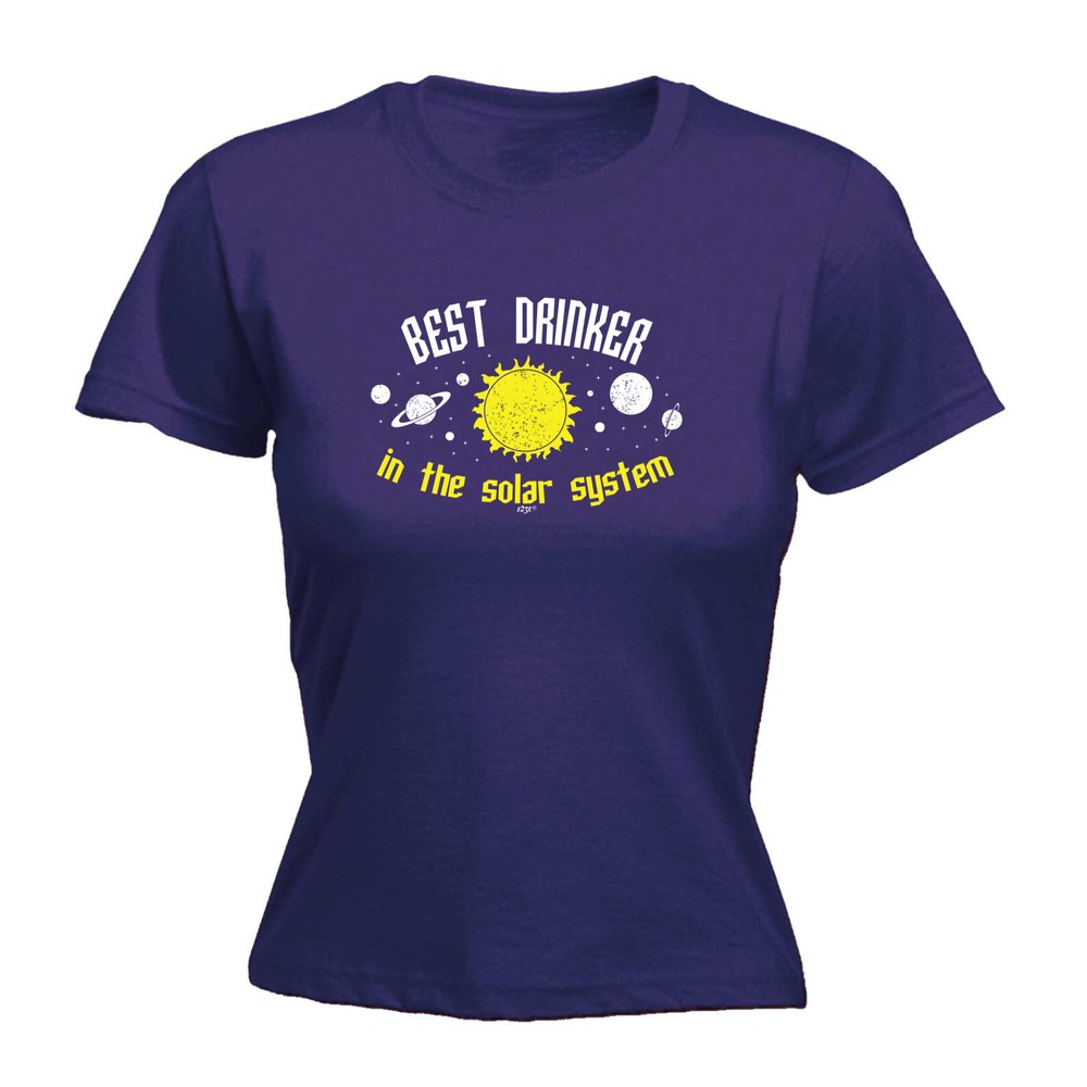 Best Drinker Solar System - Womens T Shirt Funny T-Shirt Novelty gift tshirt
