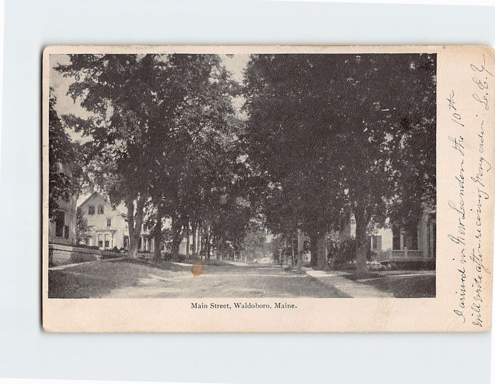 Postcard Main Street Waldoboro Maine