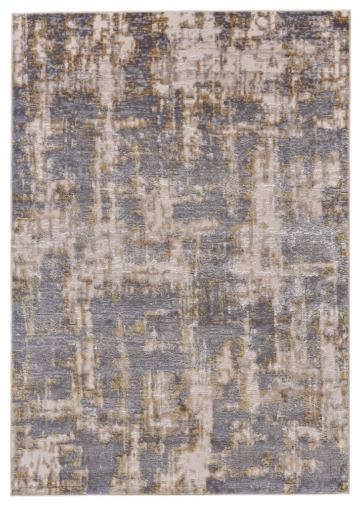 Feizy FZRG93324 Edinburg 5' x 8' Abstract Rectangular Area Rug - Golden Wheat /