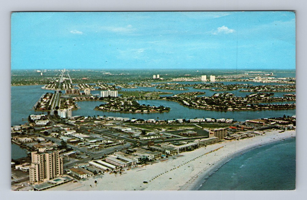 Treasure Island FL-Florida Boca Clega Bay Vintage Postcard