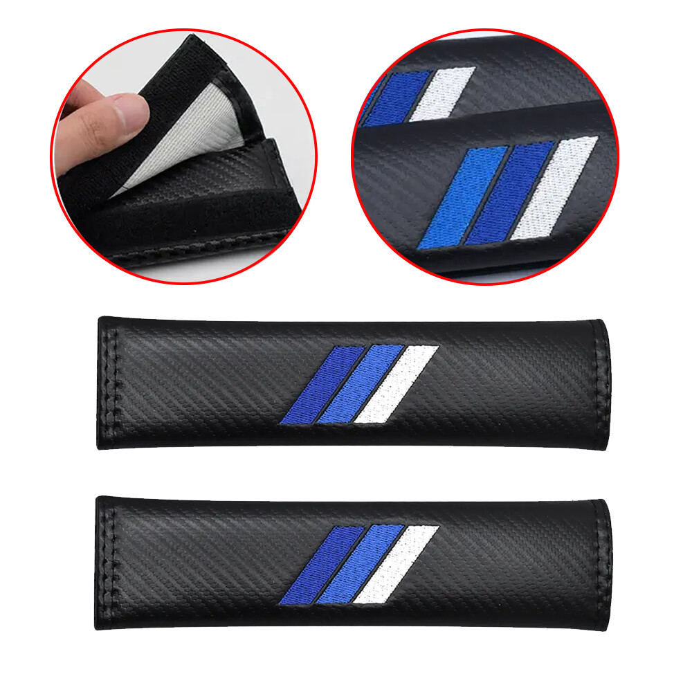 2PCS Auto Car Safety Seat Belt Cover Shoulder Pad Cushion Black Fit For Toyota
