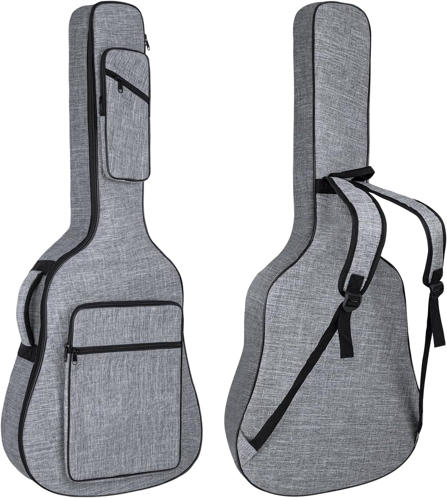 Padded Acoustic Guitar Case 39-41 Inch Gig Bag with Neck Strap and Pockets