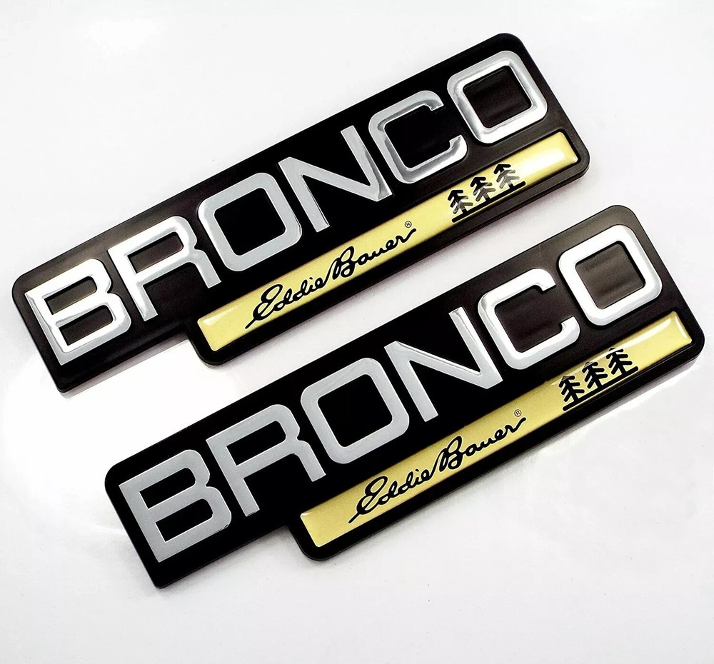 1992-1996 Ford Bronco Eddie Bauer Fender Emblem Set - Pair