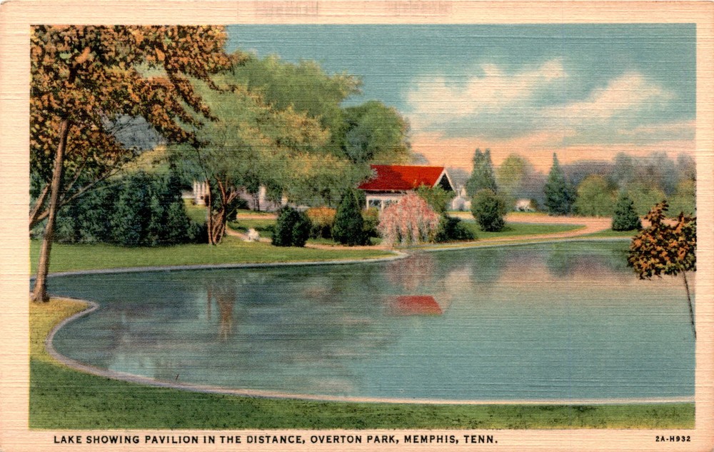 Overton Park, Memphis, Tenn, Bluff City News Co., C.T. Art-Colort Postcard