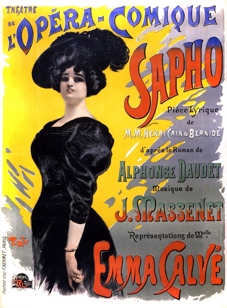 L'Opera Comique Sapho Decor Poster. Graphic Art. Wall Interior Design. 2196