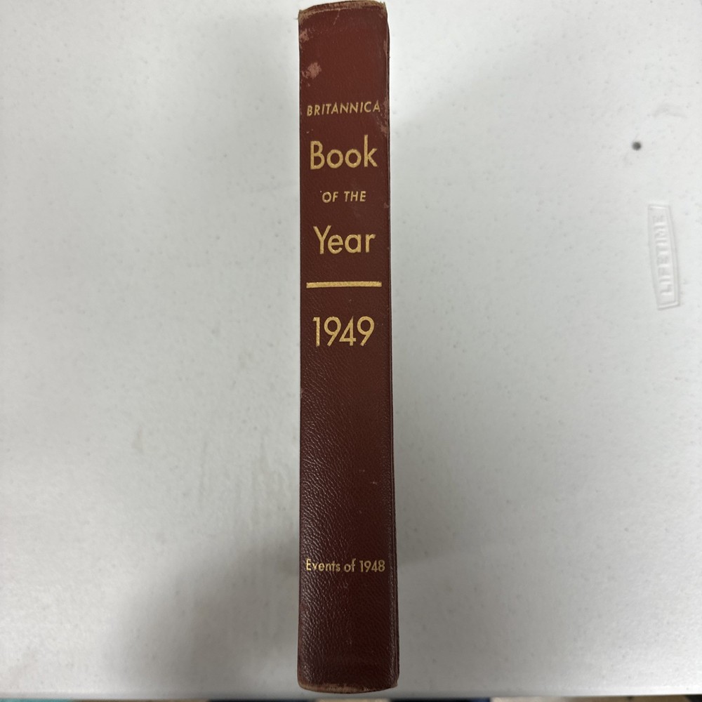 1949 Encyclopedia Britannica Book of The Year Covering Events of 1948 Red Covers