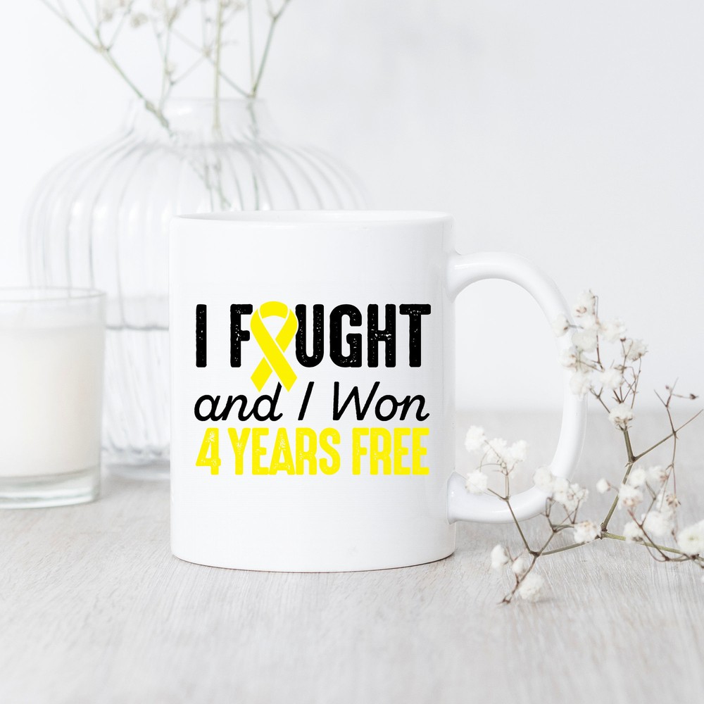 Sarcoma Cancerversary 4 Years Free Mug Sarcoma Cancer Survivor Sarcoma Cancer