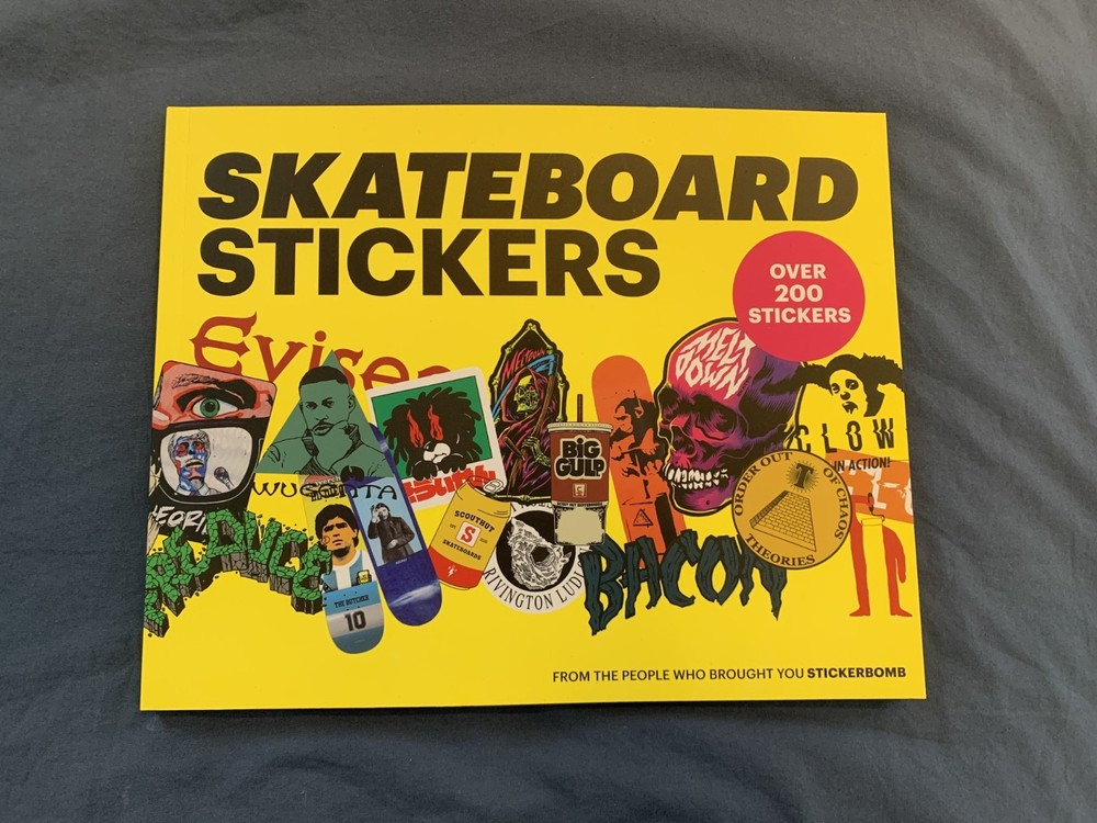 200+ Skateboard Stickers by Stickerbomb (Laurence King) New 20% Off Retail