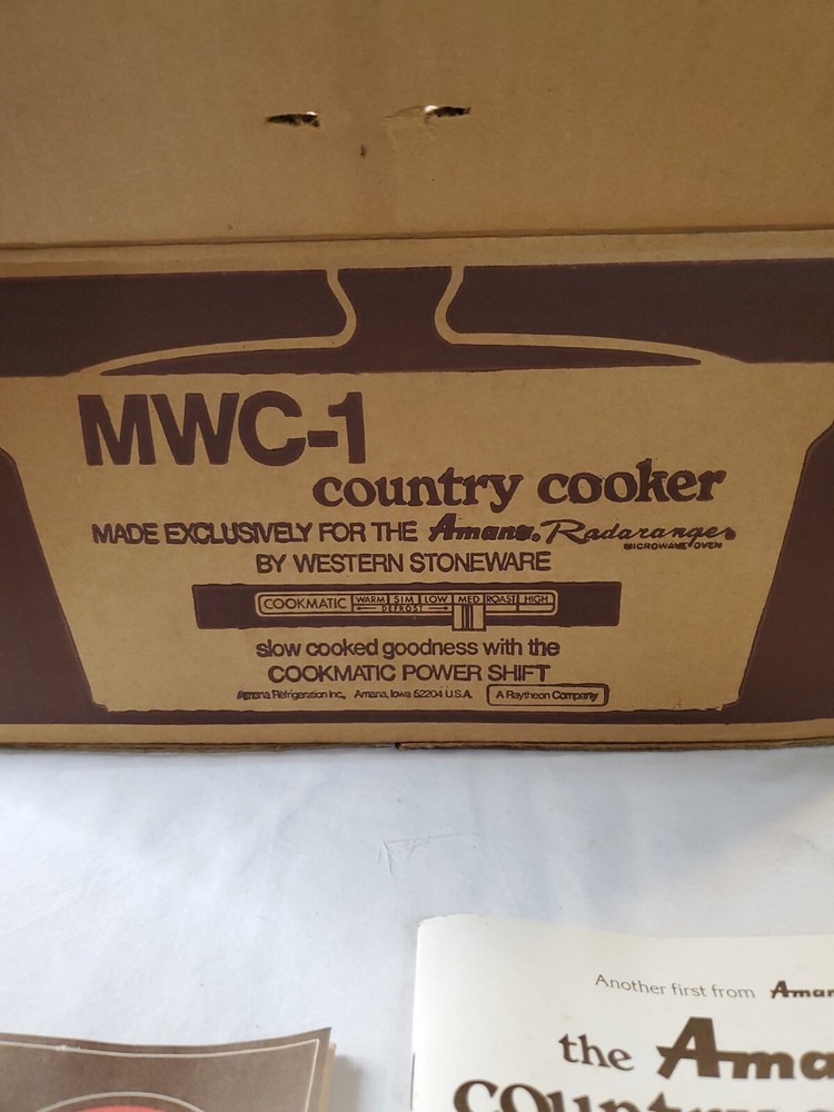 Amana MWC-1 Microwave Safe Stoneware Dutch Oven Crock Pot New